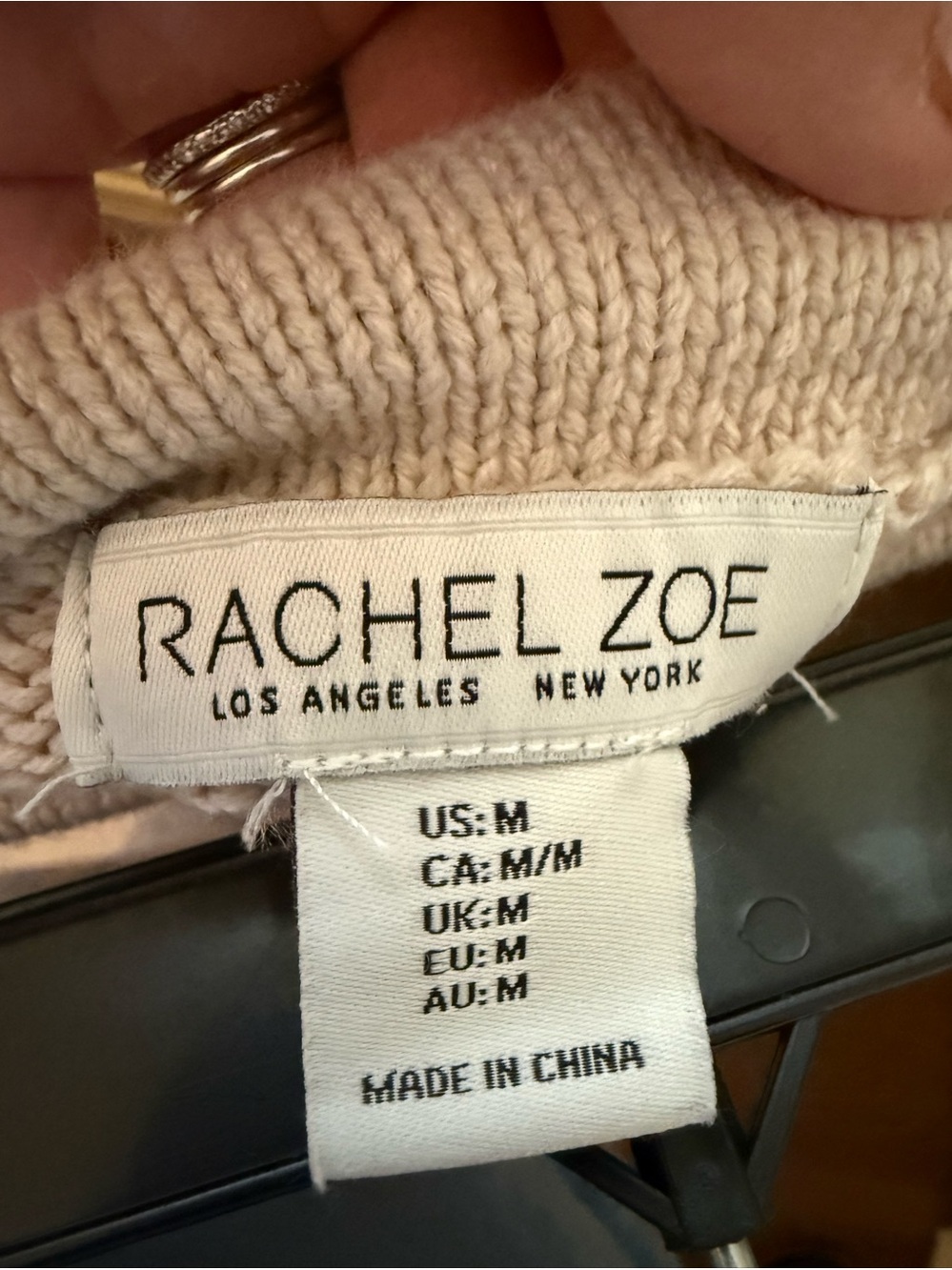 Rachel Zoe Cotton-Blend Open-Knit Sweater Top and Skirt Set Sz M - Picture 12 of 15